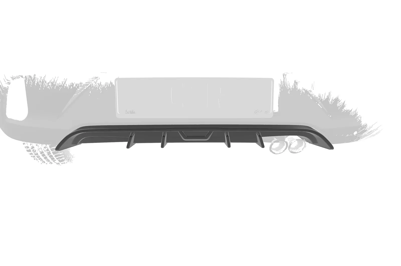 Heckansatz für Hyundai I10 3. Generation N-Line HA280 Schwarz Strukturiert