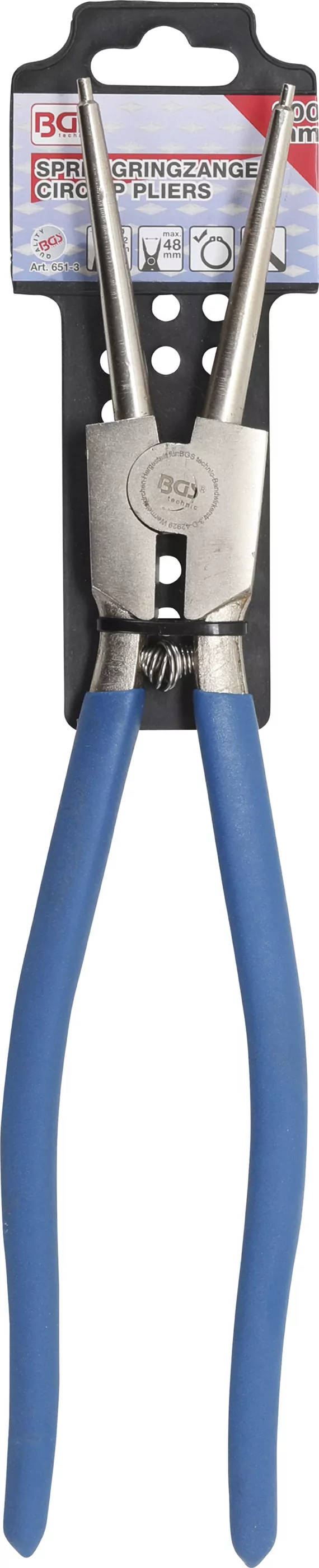 Sprengringzange | gerade | für Außensprengringe | 300 mm