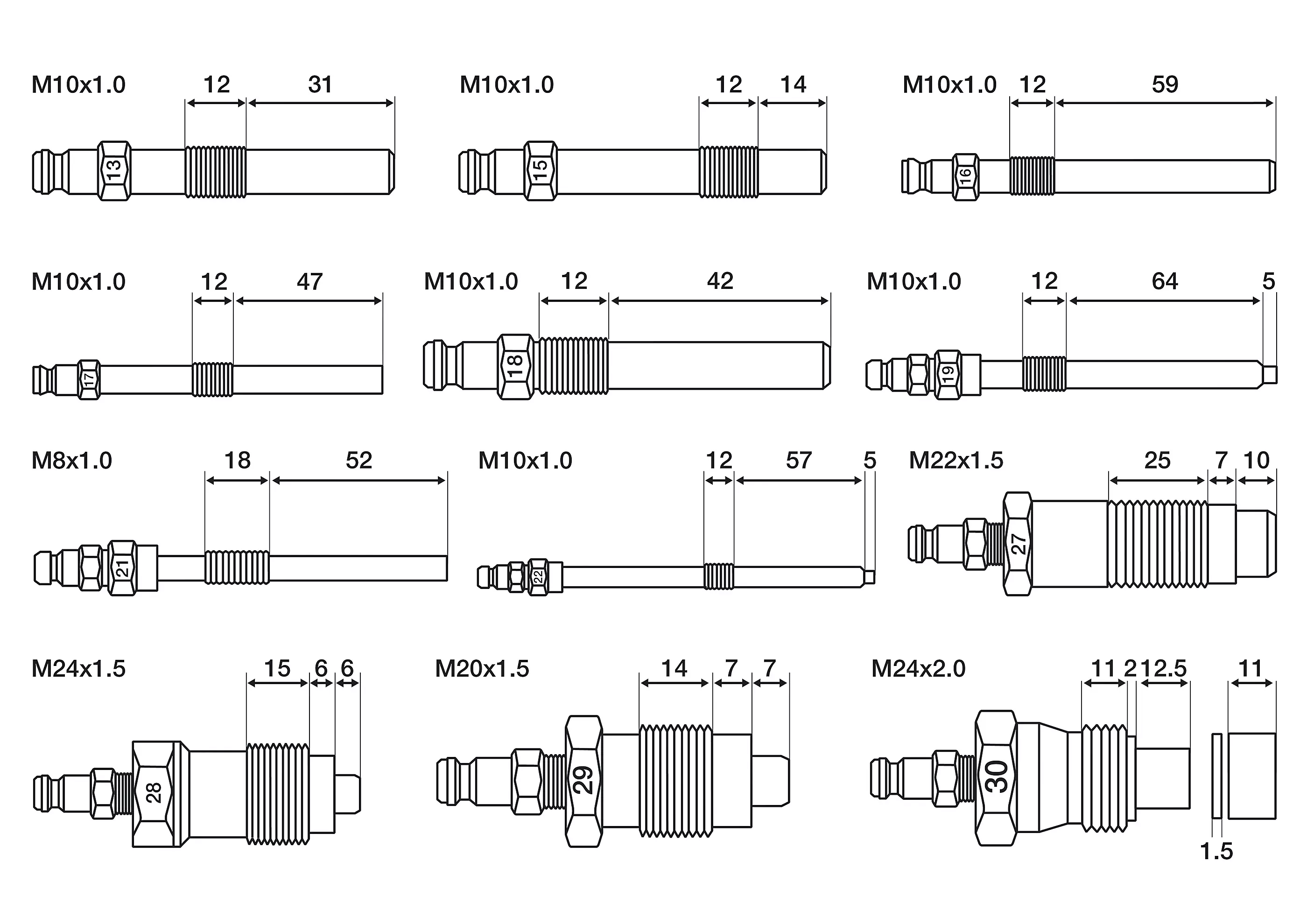 Kompressionstester-Satz für Benzin- und Dieselmotoren