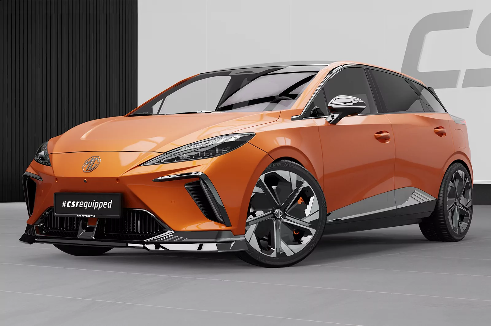 Cup-Spoilerlippe mit ABE für MG Mulan / 4 CSL826 Schwarz Strukturiert