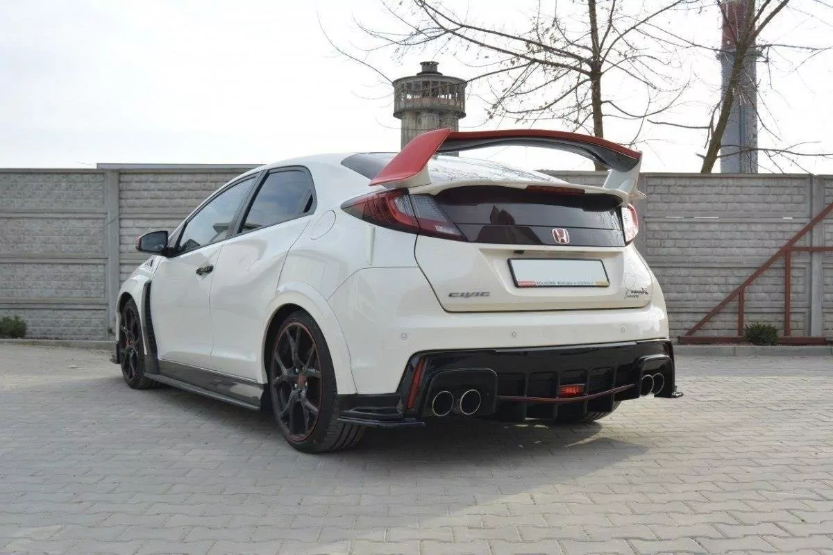 Diffusor Heck Ansatz Passend Für Passend Für HONDA CIVIC IX TYPE R Schwarz Hochglanz Schwarz Hochglanz
