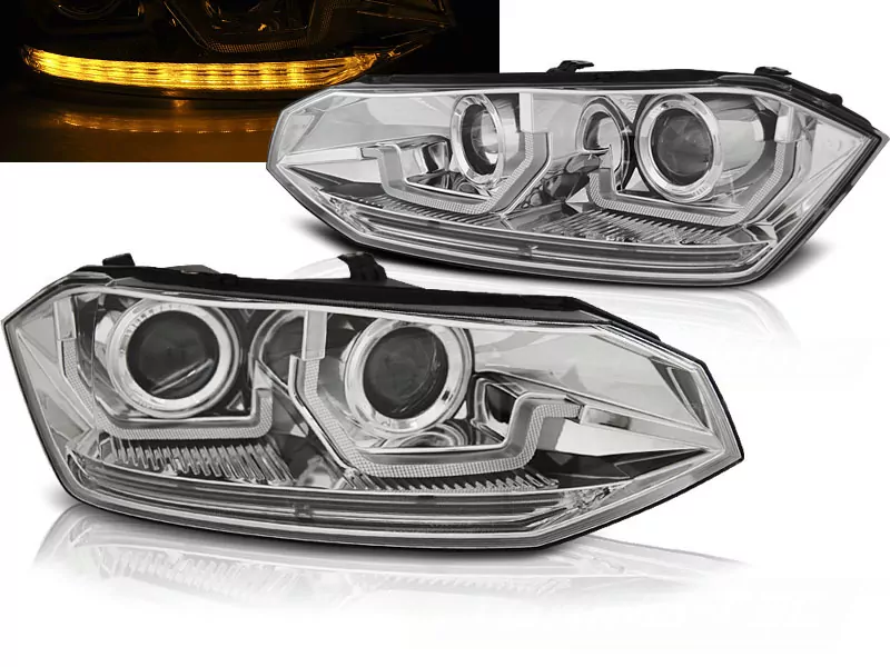 Vw Polo Vi 2g 17-21  Seq Led Chrome