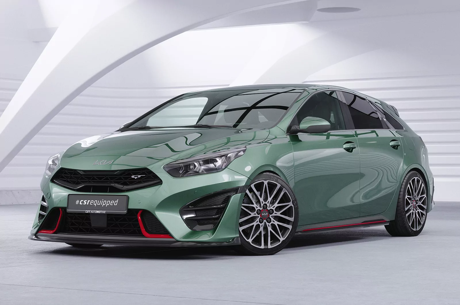Cup-Spoilerlippe mit ABE für Kia ProCeed (CD) GT CSL720 Schwarz Strukturiert