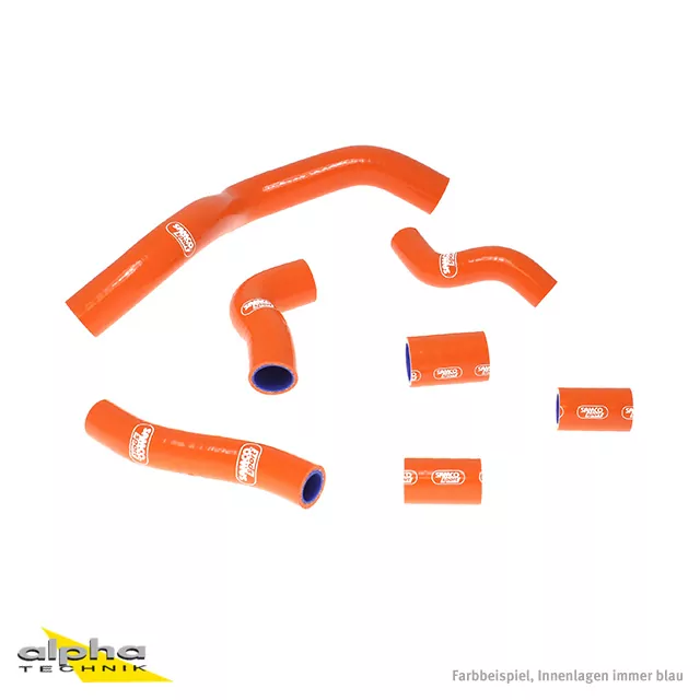 SAMCO SPORT Siliconschlauch Kit orange für KTM 950 Adventure S 990 Adventure S M 990 Super Duke Modelljahr 2004-2014