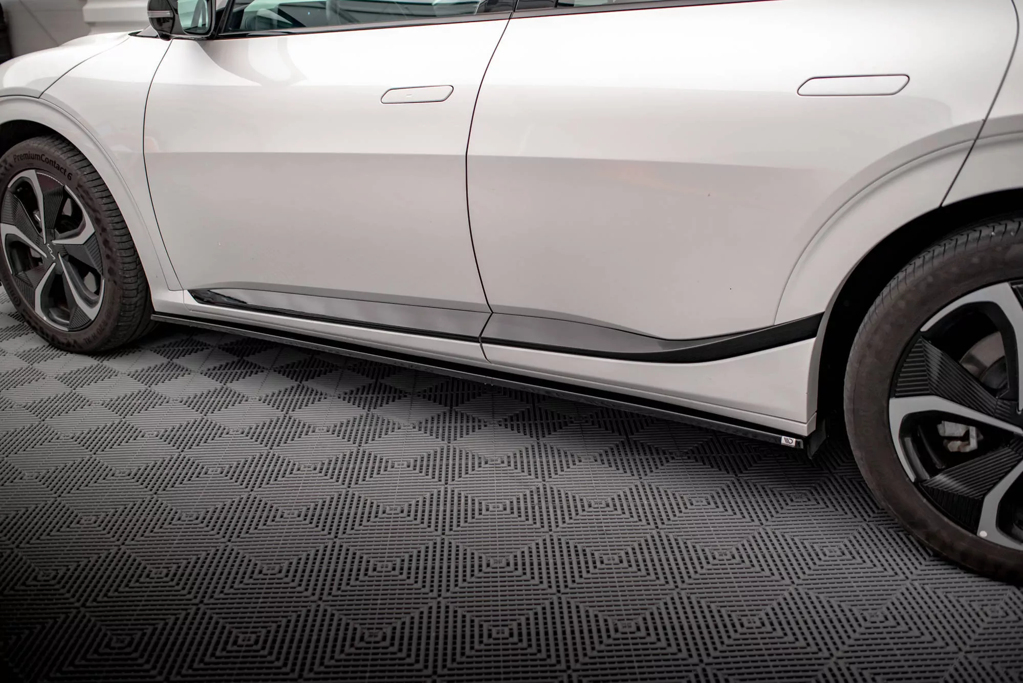 Seitenschweller Ansatz Für Kia EV6 GT-Line Mk1 Schwarz Hochglanz