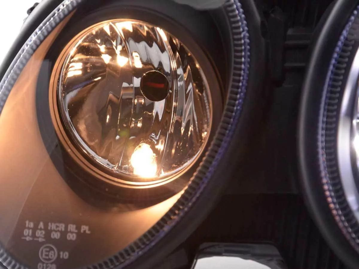 Scheinwerfer Set Daylight LED TFL-Optik Mercedes E-Klasse 211 Bj. 02-06 schwarz