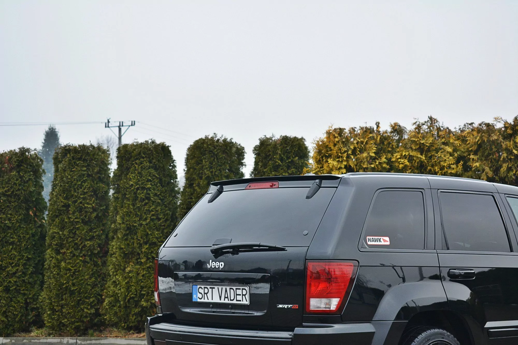 Spoiler CAP Passend Für Passend Für JEEP GRAND CHEROKEE WK STR8 Schwarz Hochglanz Schwarz Hochglanz