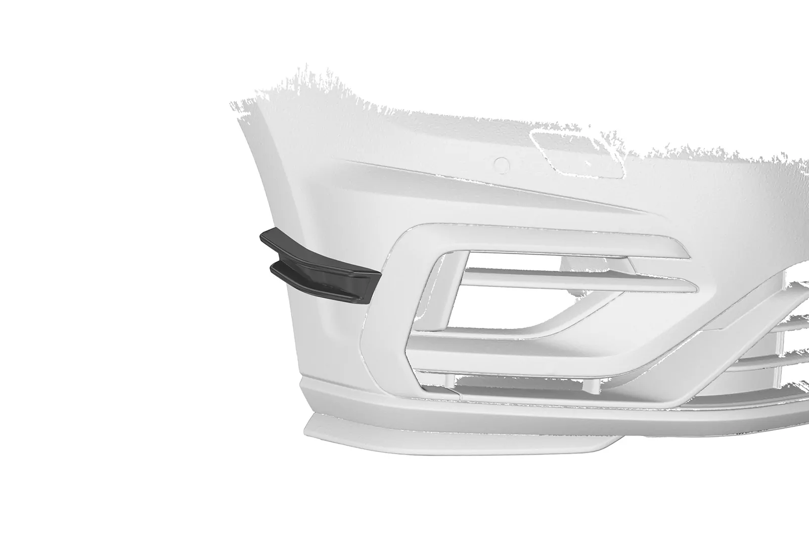 Performance Flaps für VW Golf 7 R FP018 Schwarz Strukturiert