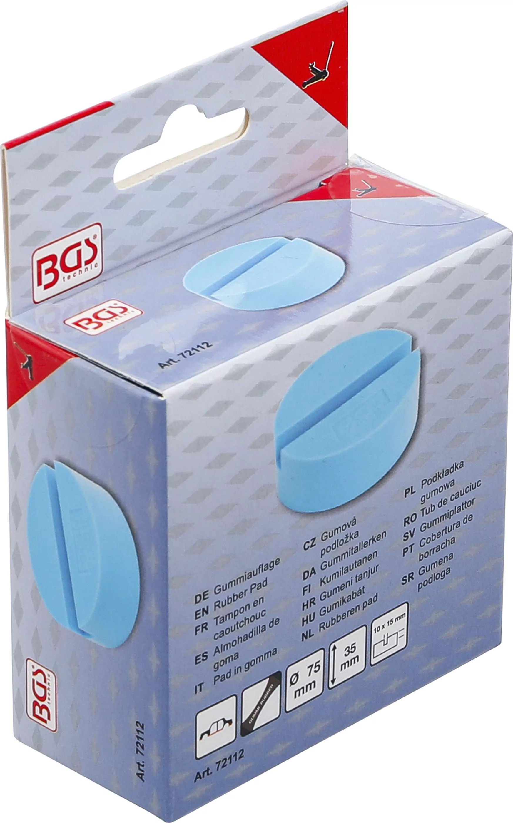 Gummiauflage | für Wagenheber | 75 x 35 mm