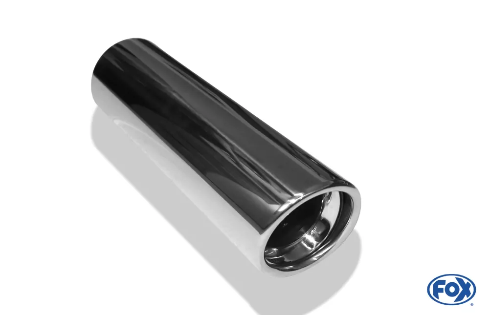 Anschweißendrohr Typ 17  Ø 80 mm / Länge: 300 mm - rund / eingerollt / 15° abgeschrägt / mit Absorber