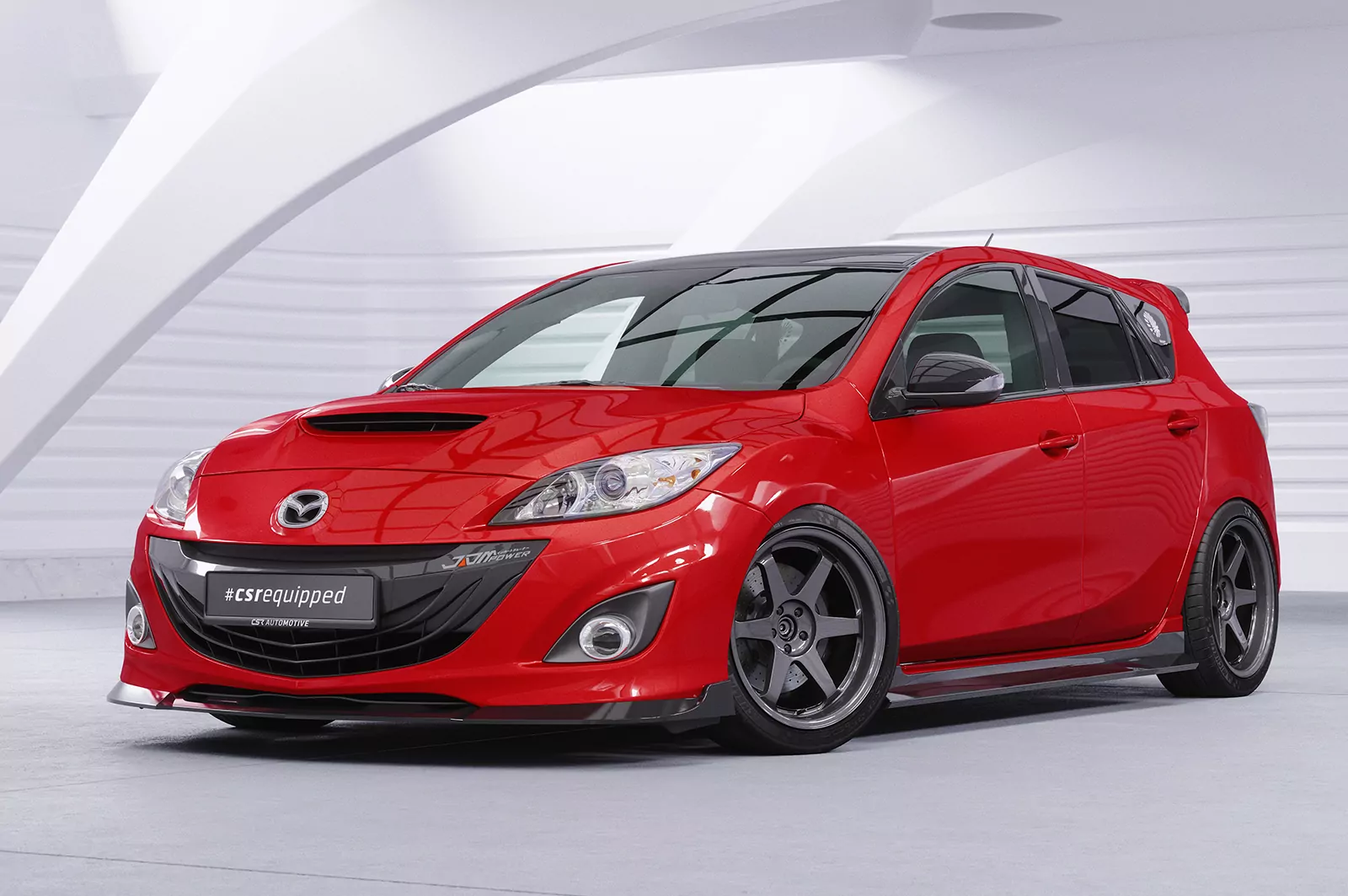 Seitenschweller für Mazda 3 (Typ BL) MPS SS563 Schwarz Strukturiert