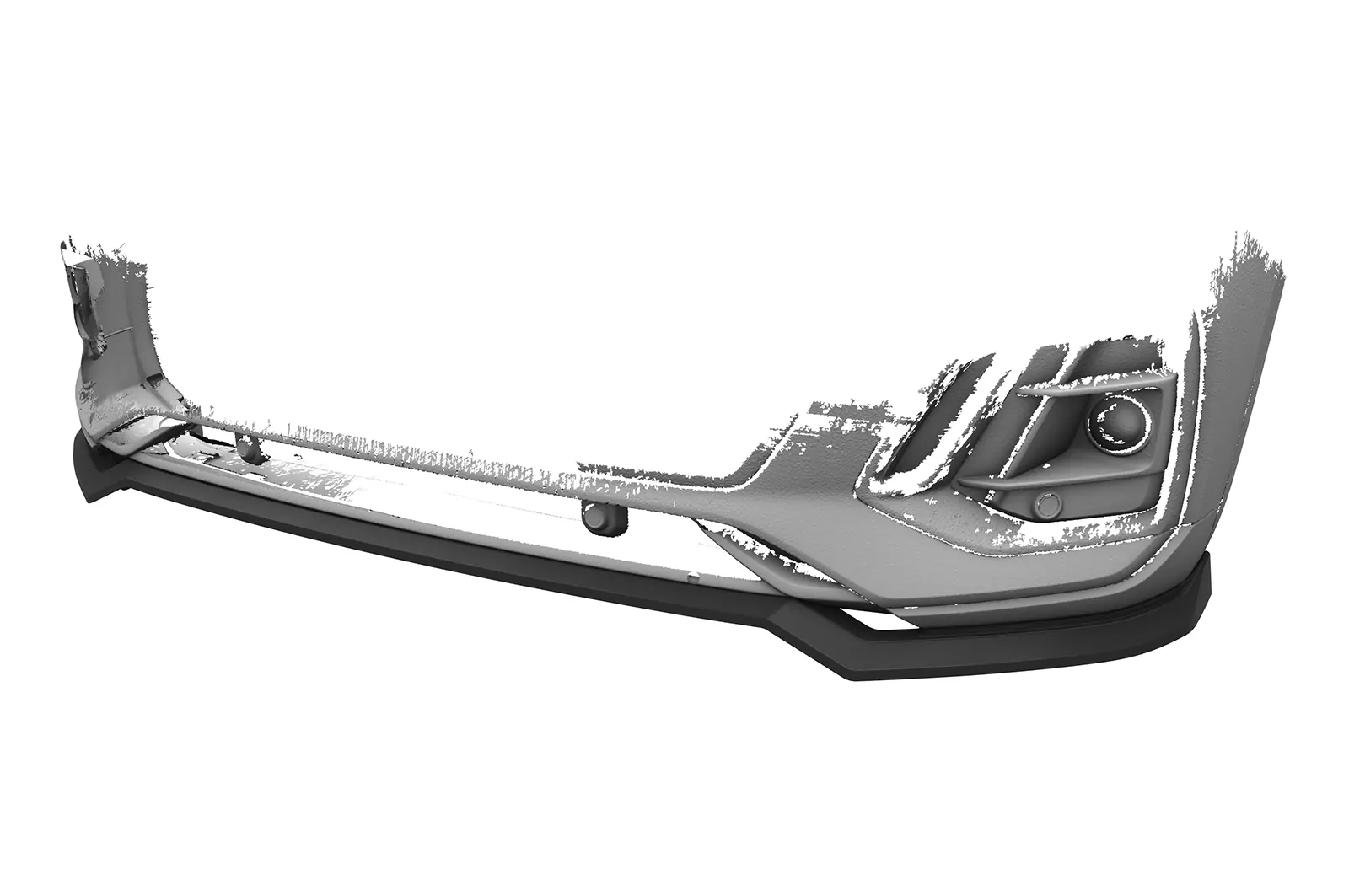 Cup-Spoilerlippe mit ABE für Audi Q5 (FY/FYT) S-Line / SQ5 (FY) CSL677 Schwarz Strukturiert