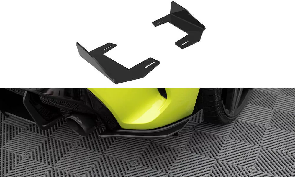 Hintere Seiten Flaps V.1 Für BMW 1er M-Paket / M135i / 128ti F40 Schwarz Hochglanz