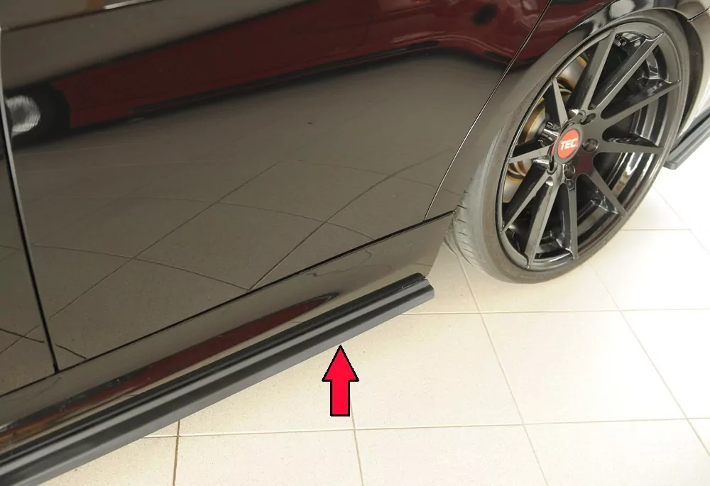 Rieger Seitenschweller links ansatz matt schwarz für BMW 3er E91 Touring 09.08- (ab Facelift) LCI