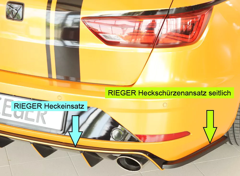 Rieger Heckschürzenansatz seitlich rechts für Seat Leon FR (5F) 5-tür. (ST/Kombi) 01.17- (ab Facelift)