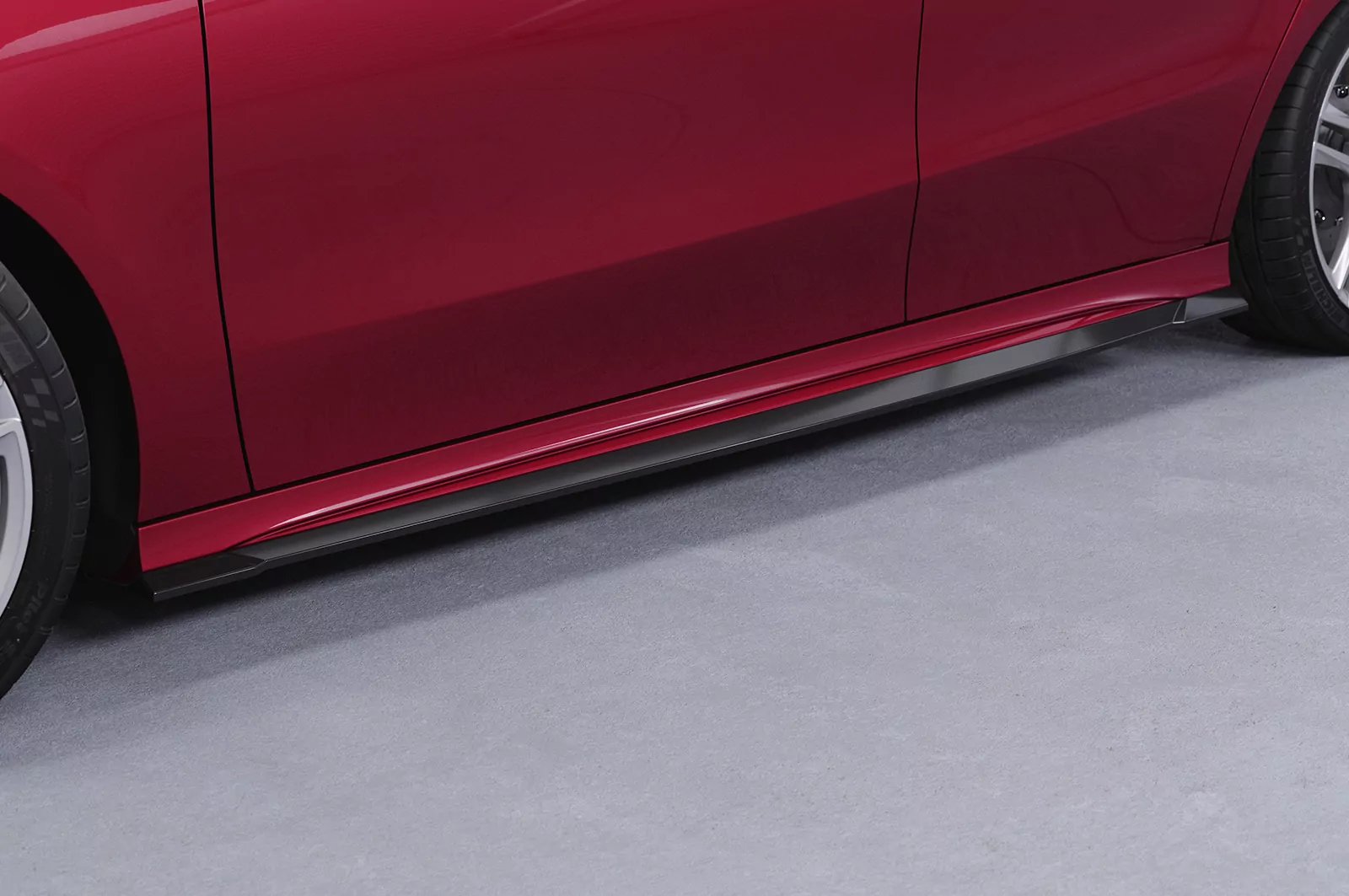 Seitenschweller für Mercedes Benz A-Klasse (W177) AMG/AMG-Line SS547 Schwarz Strukturiert