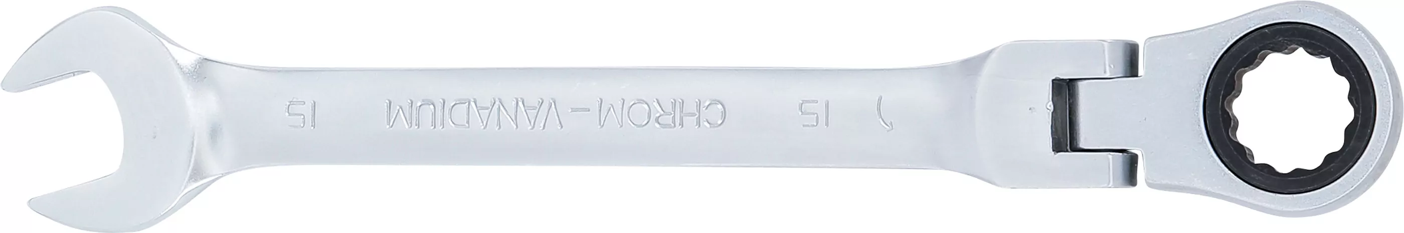 Ratschenring-Maulschlüssel | abwinkelbar | SW 15 mm