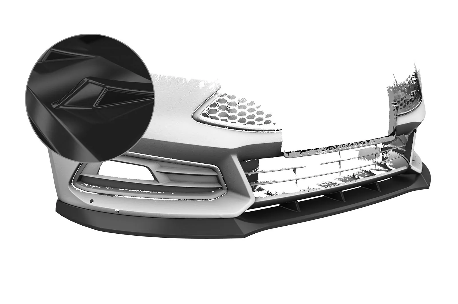 Cup-Spoilerlippe mit ABE für Ford Focus MK3 ST Turnier Glossy (schwarz hochglanz)