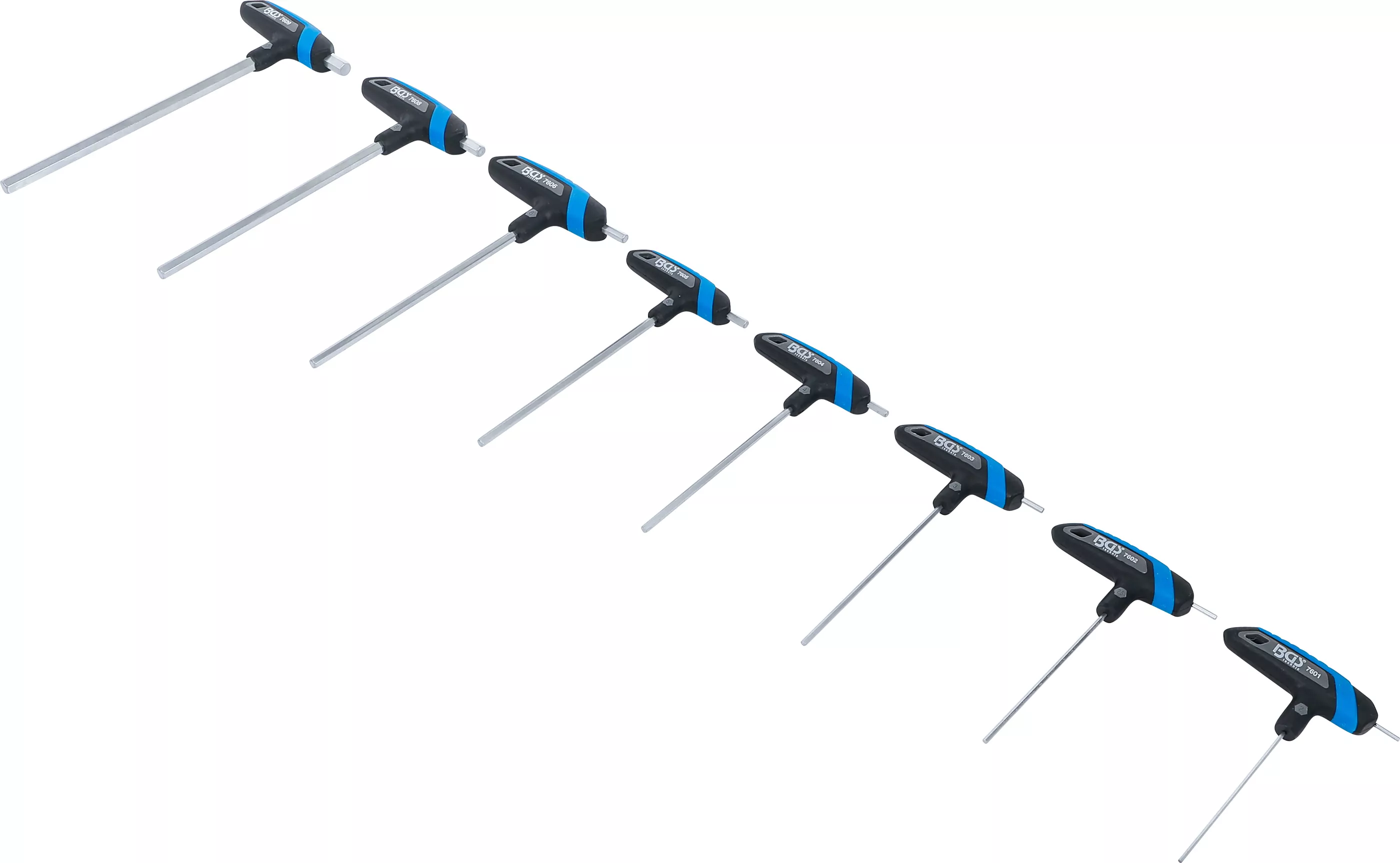 T-Griff-Schlüssel-Satz | Innensechskant 2 - 10 mm | 8-tlg.