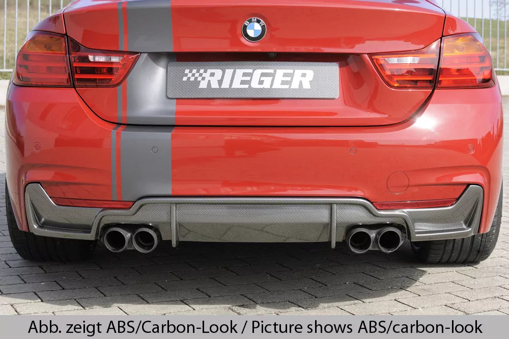 Rieger Heckeinsatz für BMW 4er F36  (3C) | Gran Coupé (5-tür.) 07.15- (ab Facelift) LCI nur für M-Paket-Heckschürze