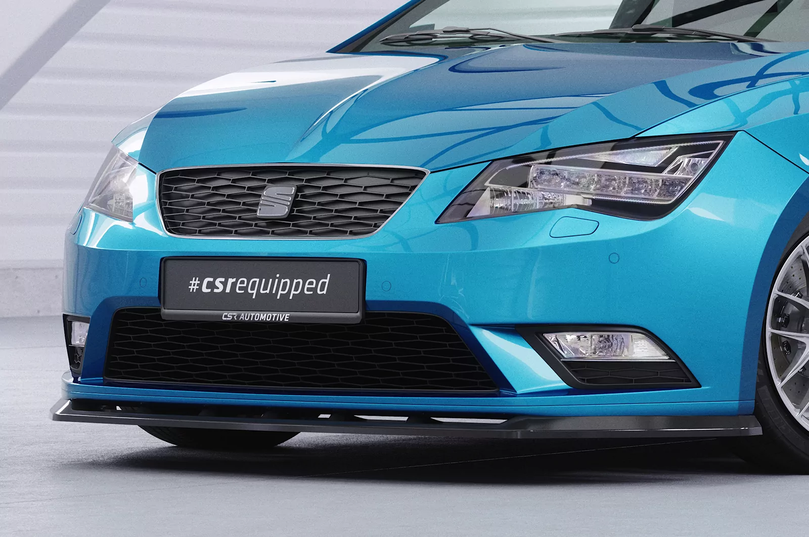 Cup-Spoilerlippe mit ABE für Seat Leon III (Typ 5F) CSL394 Strukturiert (schwarz matt)