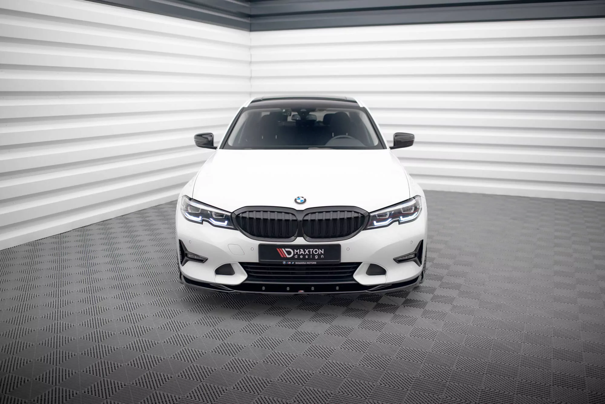 Front Ansatz V.2 Für BMW 3er Sport Line G20 / G21 Schwarz Hochglanz