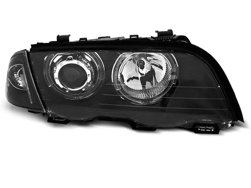 HEADLIGHTS ANGEL EYES LED BLACK fits BMW E46 05.98-08.01 S/T