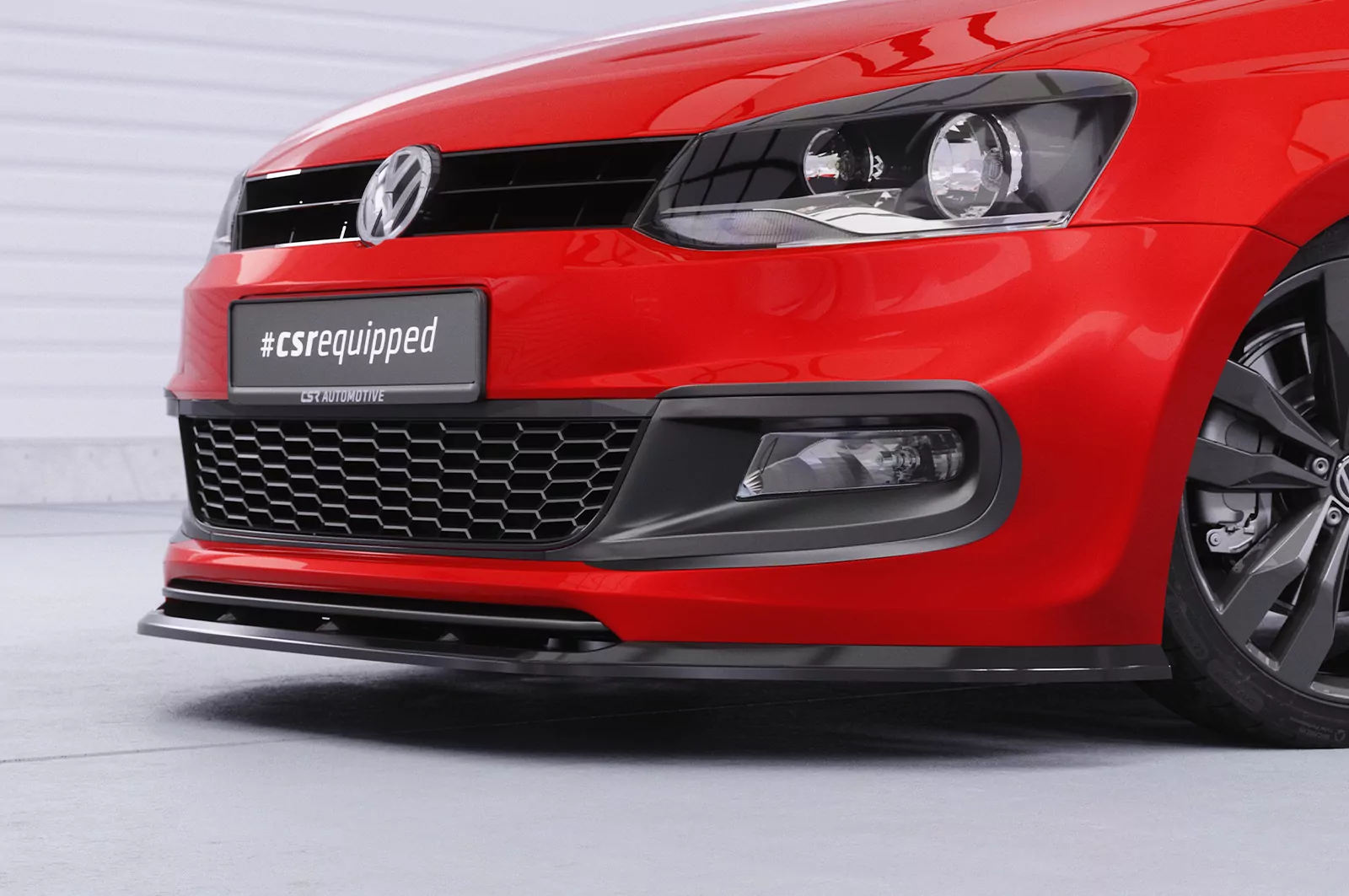 Cup-Spoilerlippe mit ABE für VW Polo V (Typ 6R, 6C) R-Line CSL400 Strukturiert (schwarz matt)