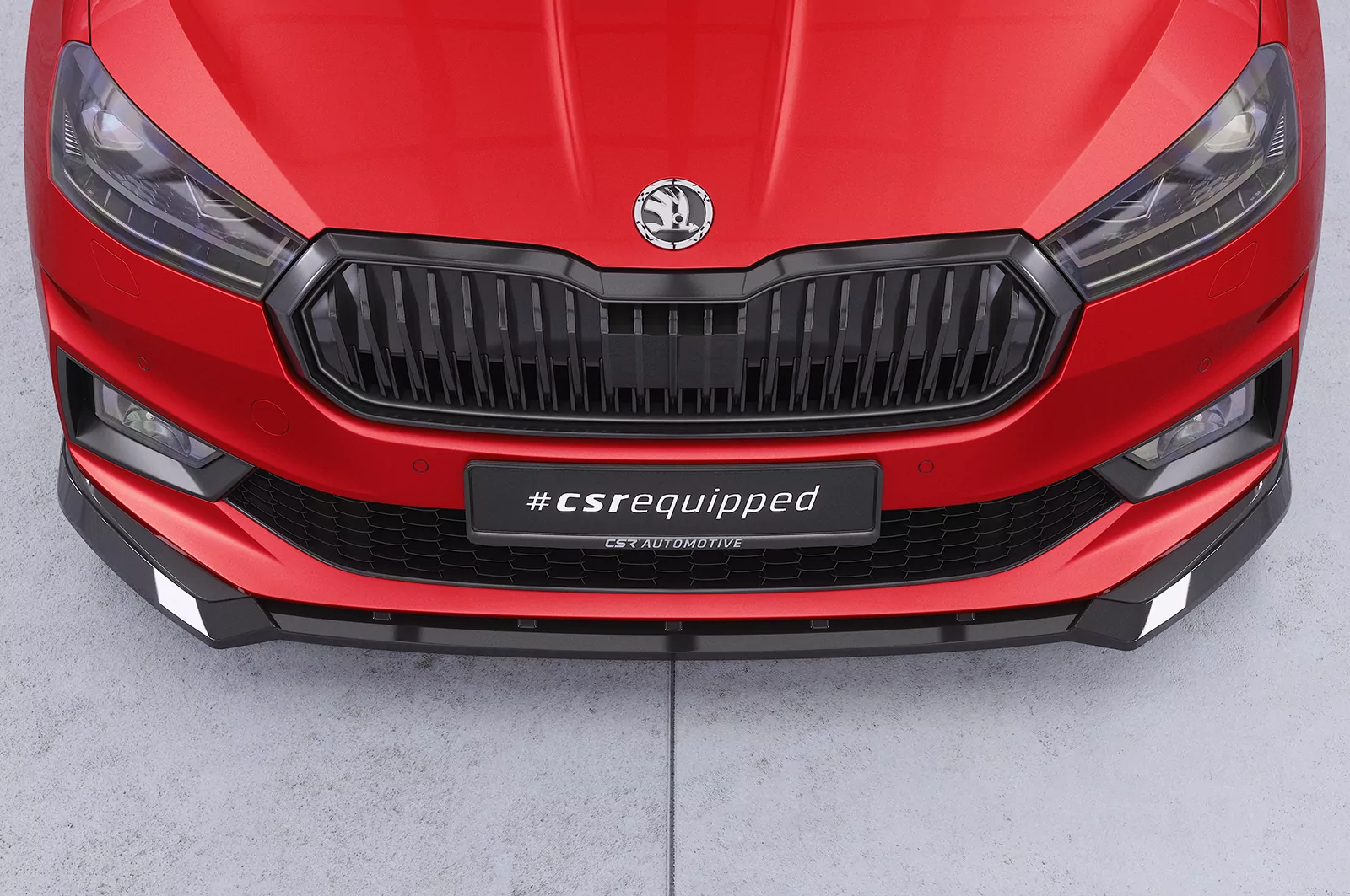 Cup-Spoilerlippe mit ABE für Skoda Fabia 4 Monte Carlo CSL829 Schwarz Strukturiert