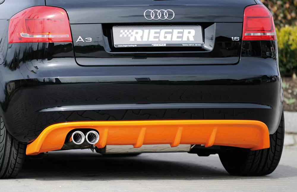 Rieger Heckeinsatz für Audi A3 (8P) - Sportback 07.08- (ab Facelift) carbon optik