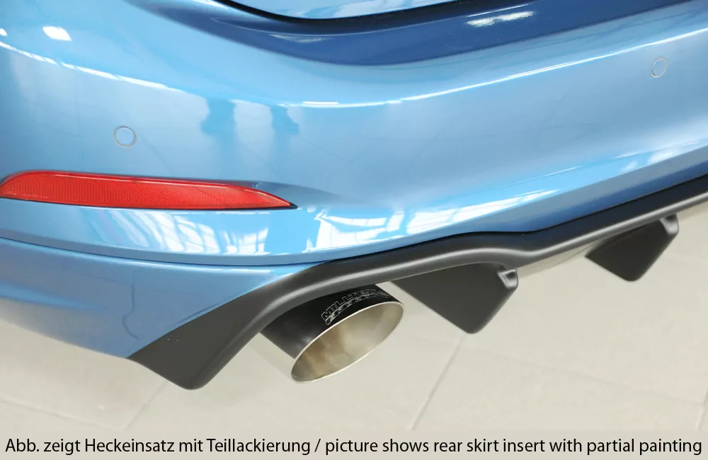 Rieger Heckeinsatz matt schwarz für Ford Focus 4 ST (DEH) 5-tür. (Turnier) 04.22- (ab Facelift)