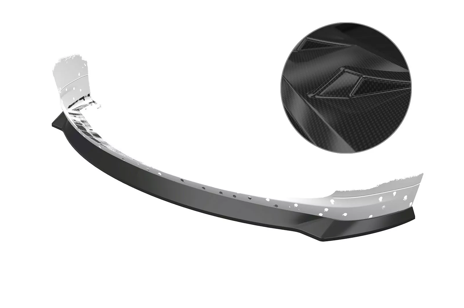 Cup-Spoilerlippe mit ABE für BMW 5er E60 / E61 Facelift CSL467-C Carbon Look Hochglanz