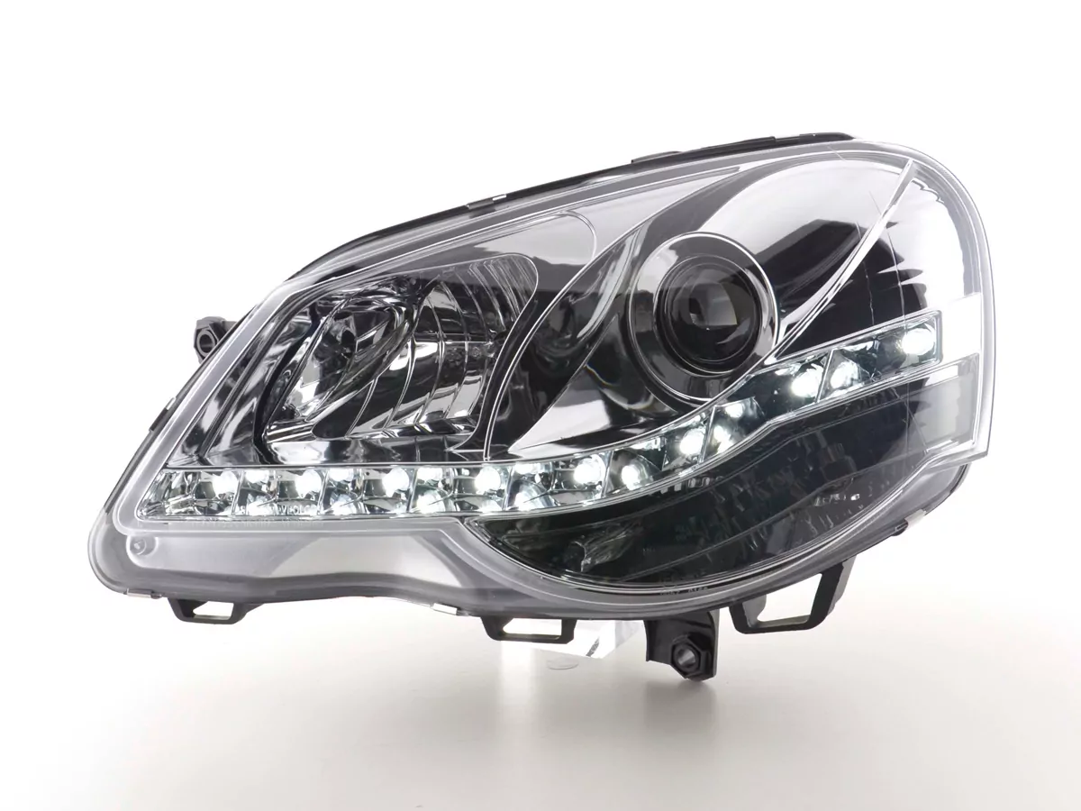 Scheinwerfer Set Daylight LED Tagfahrlicht VW Polo 4 9N3 chrom