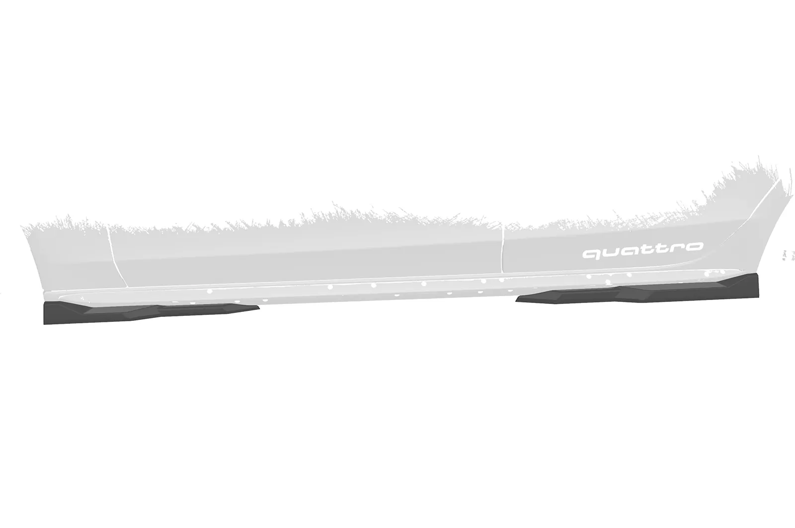 Seitenschweller für Audi A4 / S4 B8 (Typ 8K) SS571 Schwarz Strukturiert