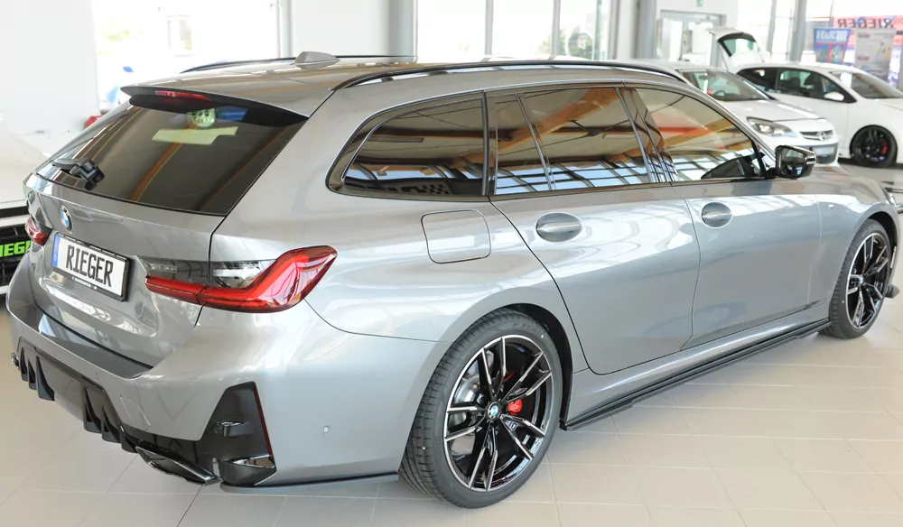 Rieger Heckschürzenansatz seitlich rechts matt schwarz für BMW 3er G21  (G3K) Touring 07.22- (ab Facelift) LCI
