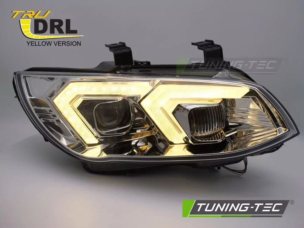 Xenon Headlights Yellow Led Chrome Drl Fits Bmw E92 / E93 Lci 10-13