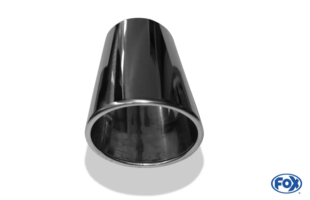 Anschweißendrohr Typ 32  129x106 mm / Länge: 300 mm  - oval / eingerollt / 19° abgeschrägt / ohne Absorber