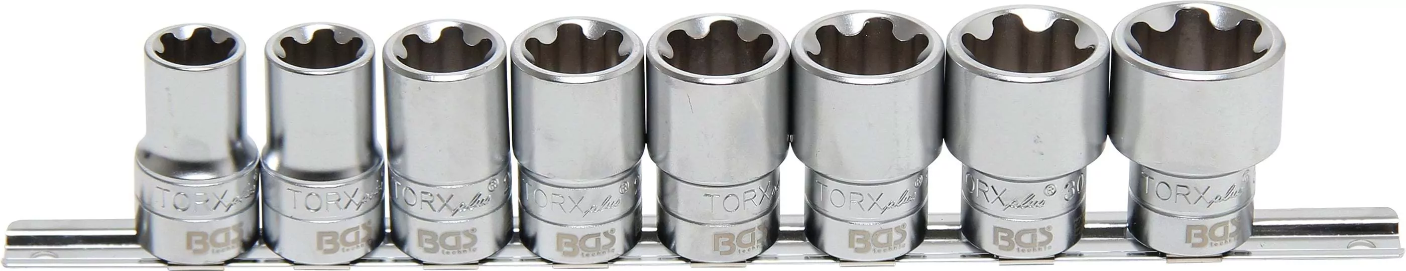 Steckschlüssel-Einsatz-Satz T-Profil Plus (für Torx Plus) | Antrieb Innenvierkant 12,5 mm (1/2") | SW 18EP - 32EP | 8-tlg.