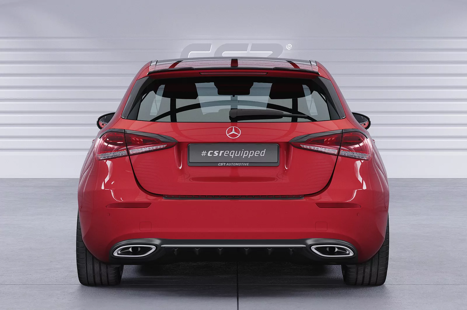 Heckansatz für Mercedes Benz A-Klasse (W177) HA300 Schwarz Strukturiert