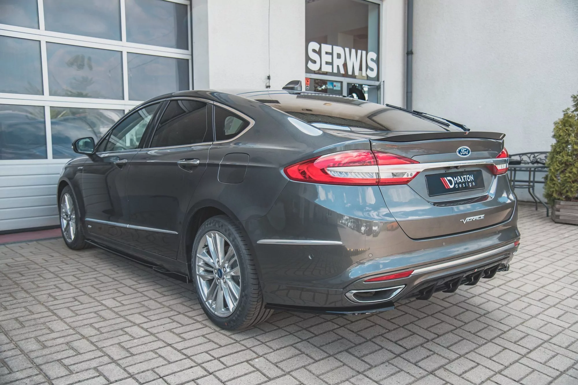 Heck Ansatz Flaps Diffusor Passend Für Passend Für Ford Mondeo Vignale Mk5 Facelift Schwarz Hochglanz