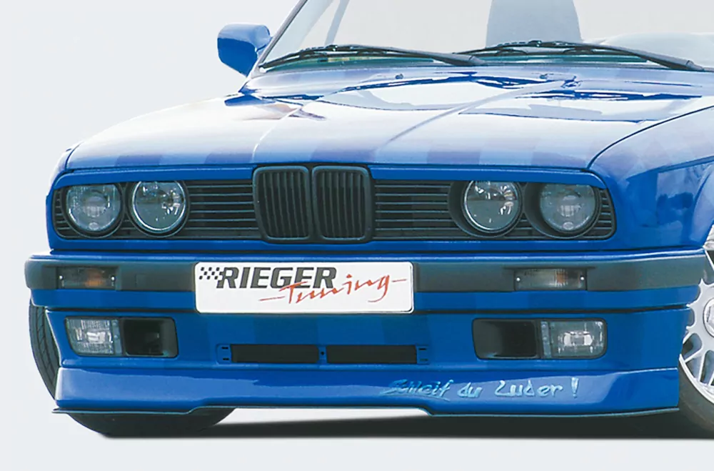 Rieger Spoilerlippe für BMW 3er E30 - Lim.  bei Lim. ab Bj 9/87, Cabrio ab 10/90!! carbon optik