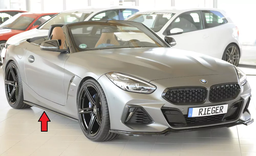 Rieger Seitenschweller rechts ansatz matt schwarz für BMW Z4 (G4Z/G29) Roadster 03.19-