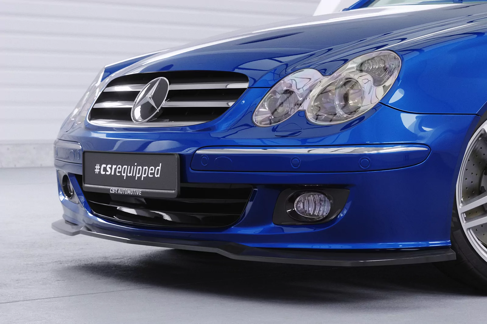 Cup-Spoilerlippe mit ABE für Mercedes Benz CLK A209 / C209 CSL550 Schwarz Strukturiert