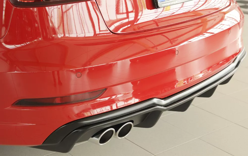 Rieger Heckeinsatz für Audi A3 (8V) - 5-tür. (Limousine 8VS) 09.16- (ab Facelift) carbon optik