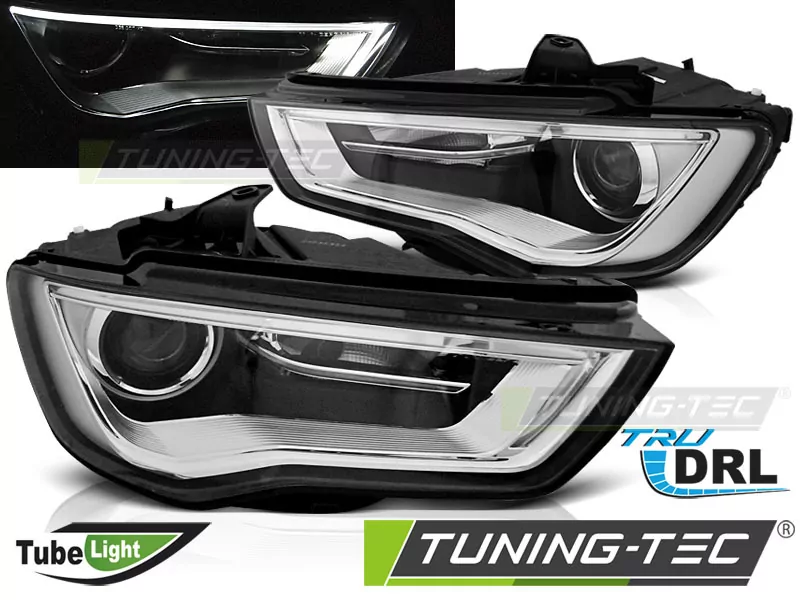 HEADLIGHTS TUBE LIGHT DRL BLACK fits AUDI A3 8V 12-16