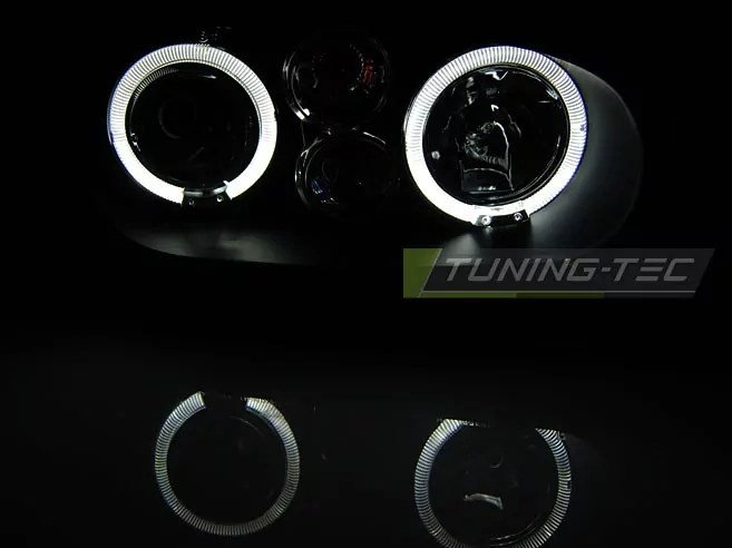 HEADLIGHTS ANGEL EYES BLACK fits VW GOLF 4 09.97-09.03