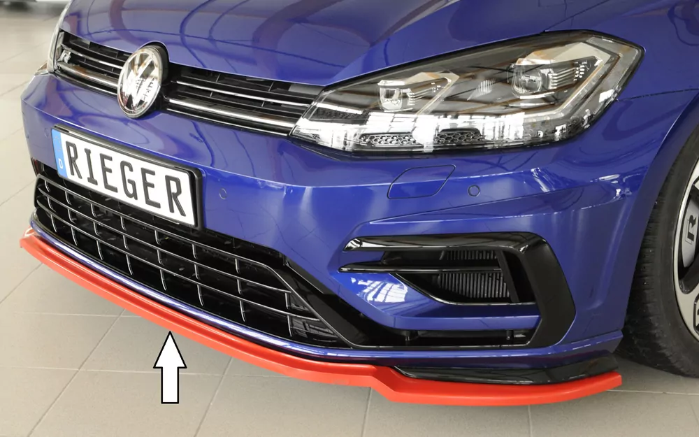 Rieger Spoilerschwert nur für R / R-Line für VW Golf 7 R-Line | 3-tür. 02.17- (ab Facelift) für orig. Frontschürze