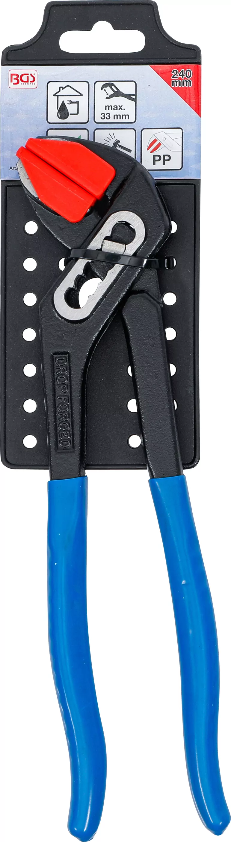 Wasserpumpenzange | mit adaptierbaren Schonbacken | 240 mm