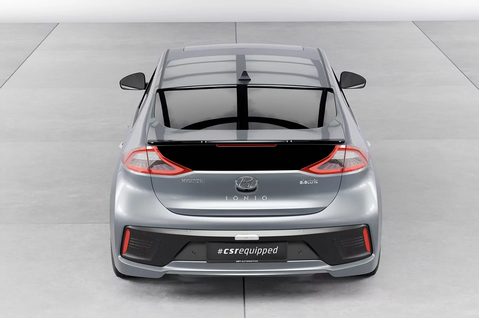 Heckflügel mit ABE für Hyundai Ioniq HF756 Strukturiert (schwarz matt)