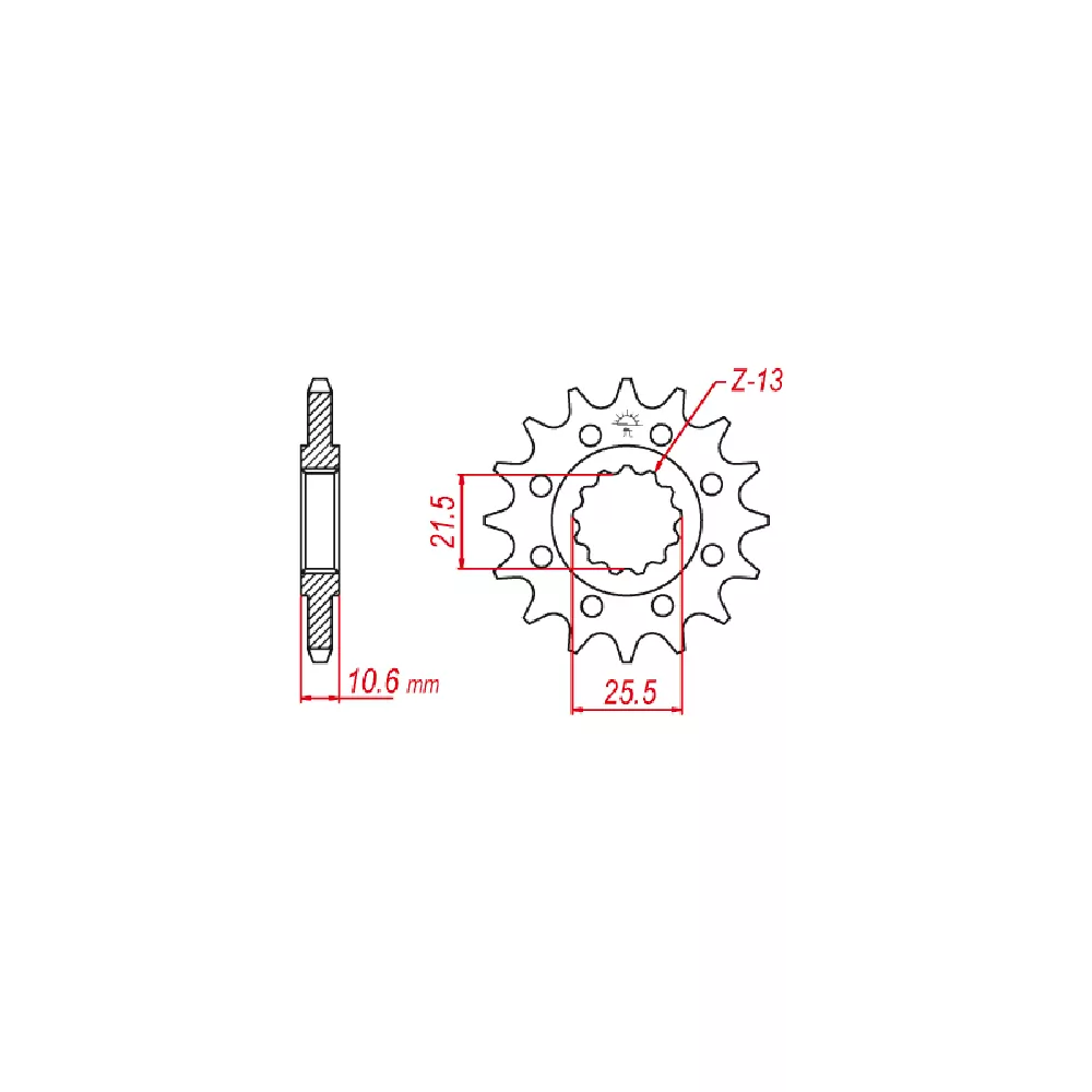 EK-Chain Kettensatz 525 MVXZ-2 für Benelli BN600i Modelljahr 2016-2017 Farbe Gold